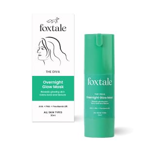 Foxtale Overnight Glow Mask | Reduces Blackheads, Whiteheads | 30 Second Salon like Brightening Facial for Glowing Skin | Men & Women - 30ml image 2